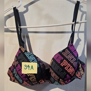 Pink victorias secret lightly lined bra